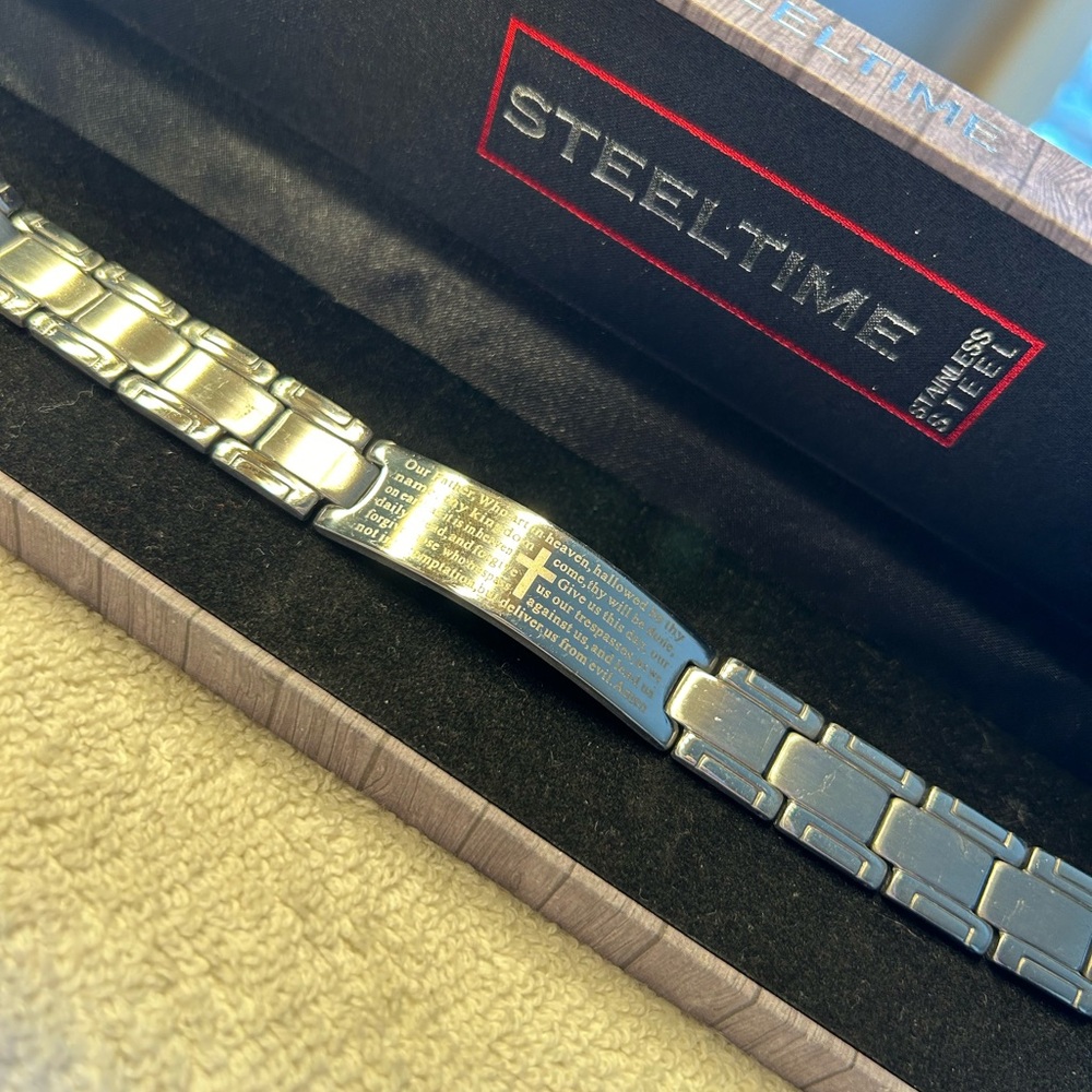 Silver Stainless Steel Men's Bracelet